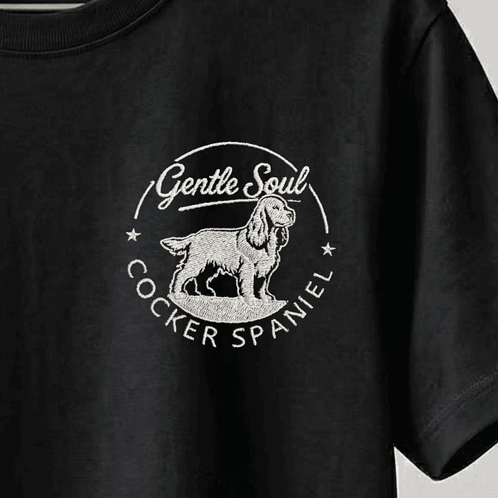 Camiseta Bordado Cocker Spaniel - Oversize 2
