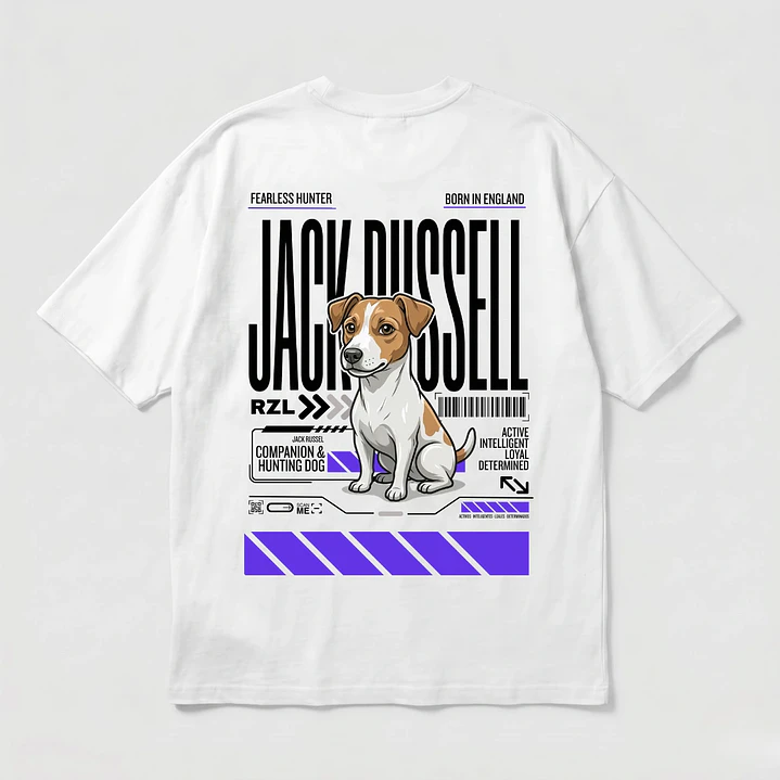 Camiseta Estampada Jack Russel - Oversize 4