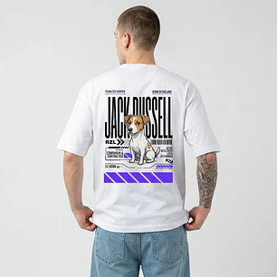 Camiseta Estampada Jack Russel - Oversize