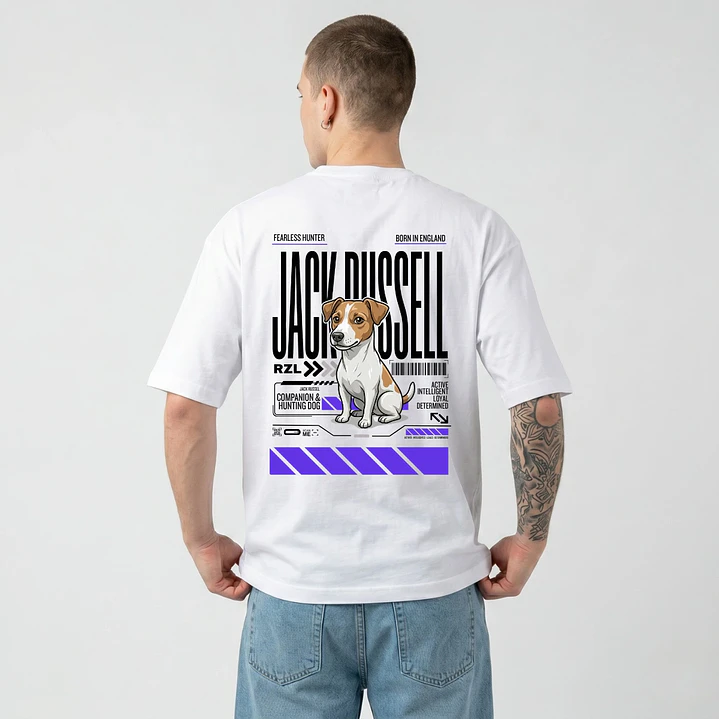 Camiseta Estampada Jack Russel - Oversize 1