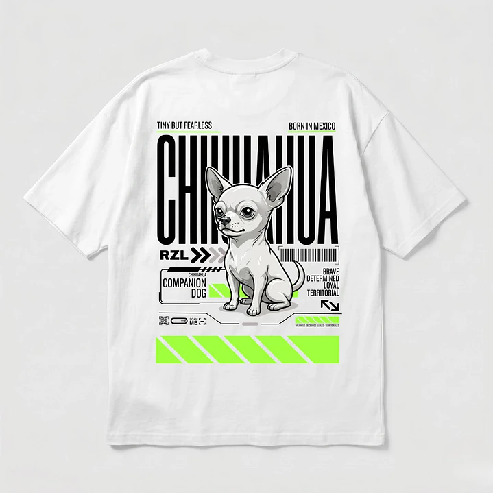 Camiseta Estampada Chihuahua - Oversize 4