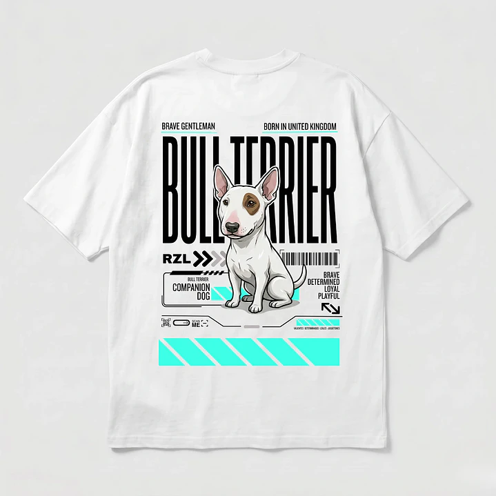 Camiseta Estampada Bull Terrier- Oversize 1