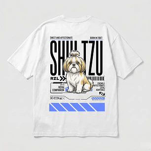 Camiseta Estampada Chih Tzu - Oversize