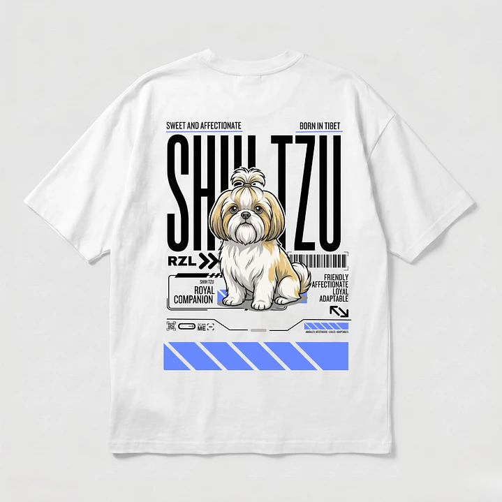 Camiseta Estampada Chih Tzu - Oversize 1