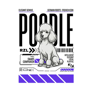 Camiseta Estampada Poodle - Oversize