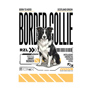 Camiseta Estampada Border Collie - Oversize