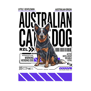 Camiseta Estampada Australian Cattle Dog - Oversize
