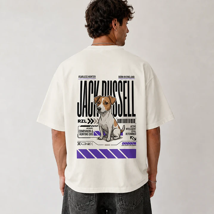 Camiseta Estampada Jack Russel - Oversize 4