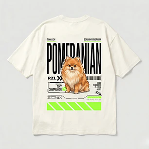 Camiseta Estampada Pomeranian - Oversize