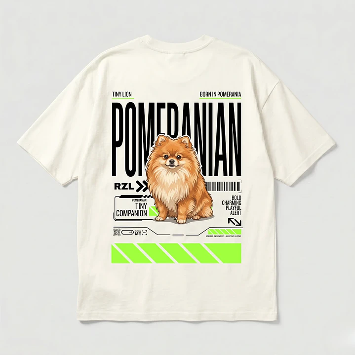 Camiseta Estampada Pomeranian - Oversize 2