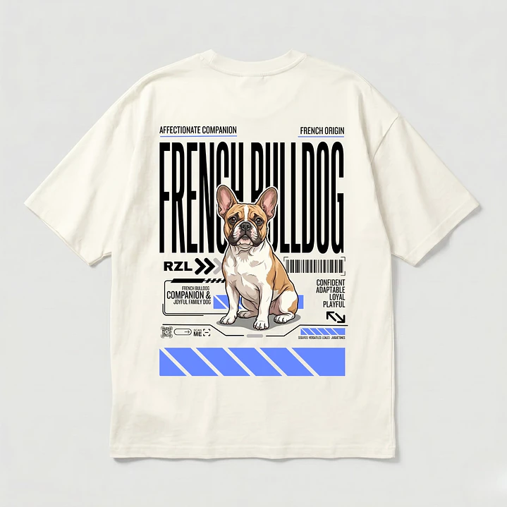 Camiseta Estampada French Bulldog - Oversize 2