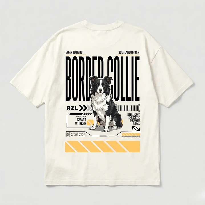 Camiseta Estampada Border Collie - Oversize 1