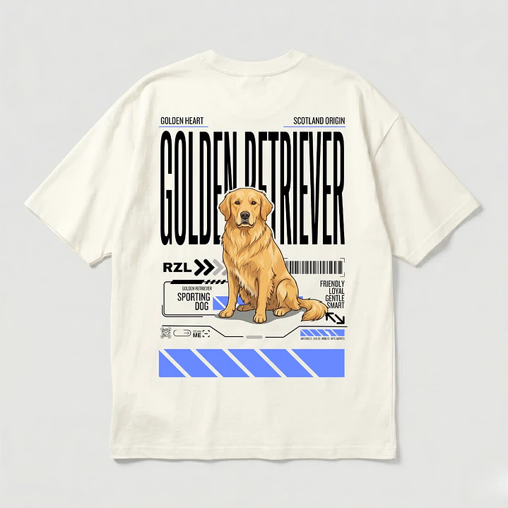 Camiseta Estampada Golden Retriever - Oversize 3