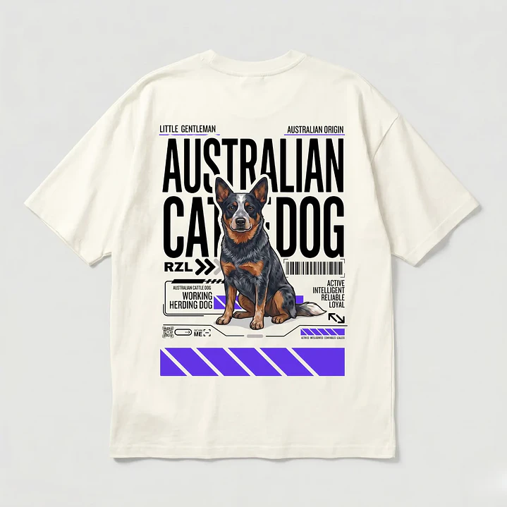 Camiseta Estampada Australian Cattle Dog - Oversize 4