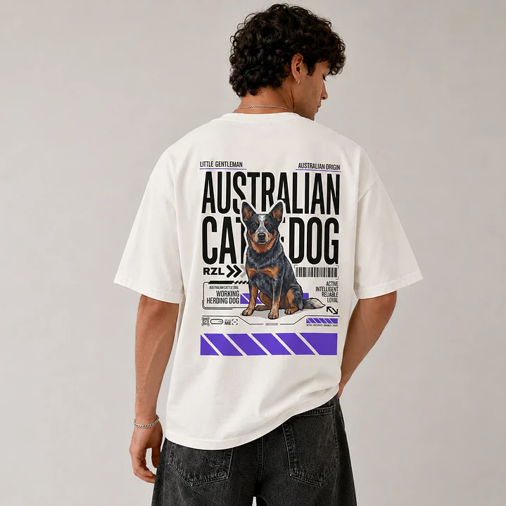 Camiseta Estampada Australian Cattle Dog - Oversize 1