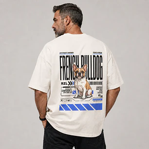 Camiseta Estampada French Bulldog - Oversize