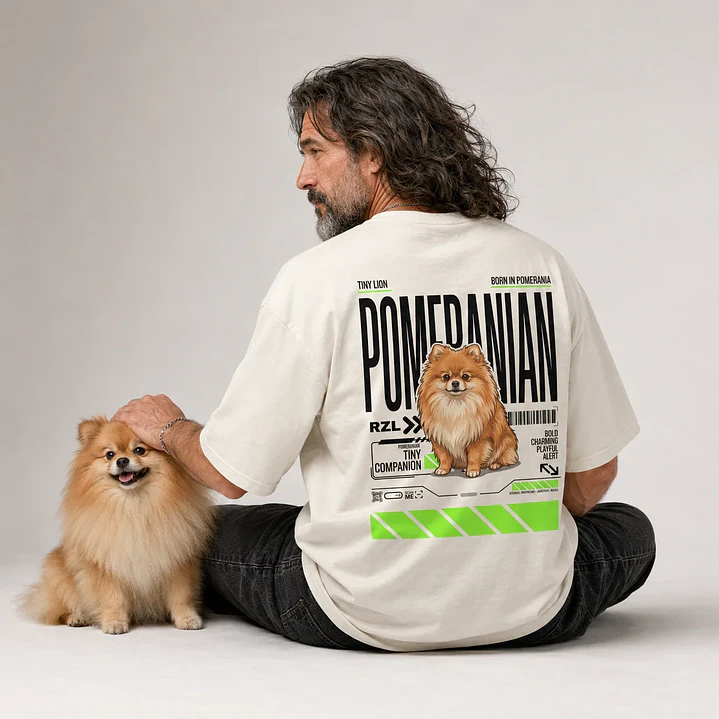 Camiseta Estampada Pomeranian - Oversize 1