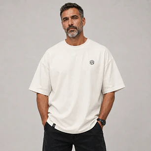 Camiseta básica premium bordado - Oversize