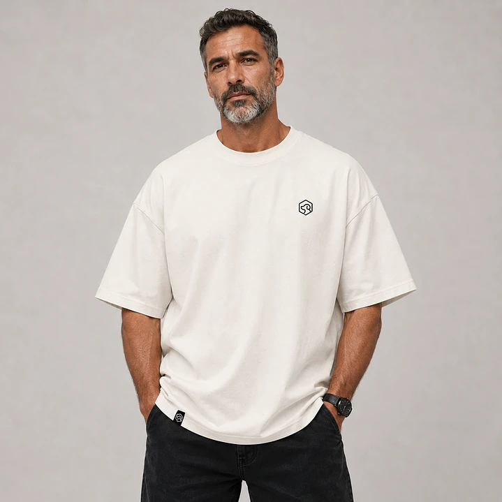 Camiseta básica premium bordado - Oversize 1