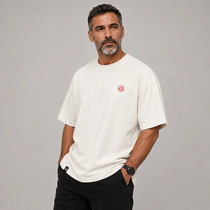 Camiseta básica premium bordado - Oversize
