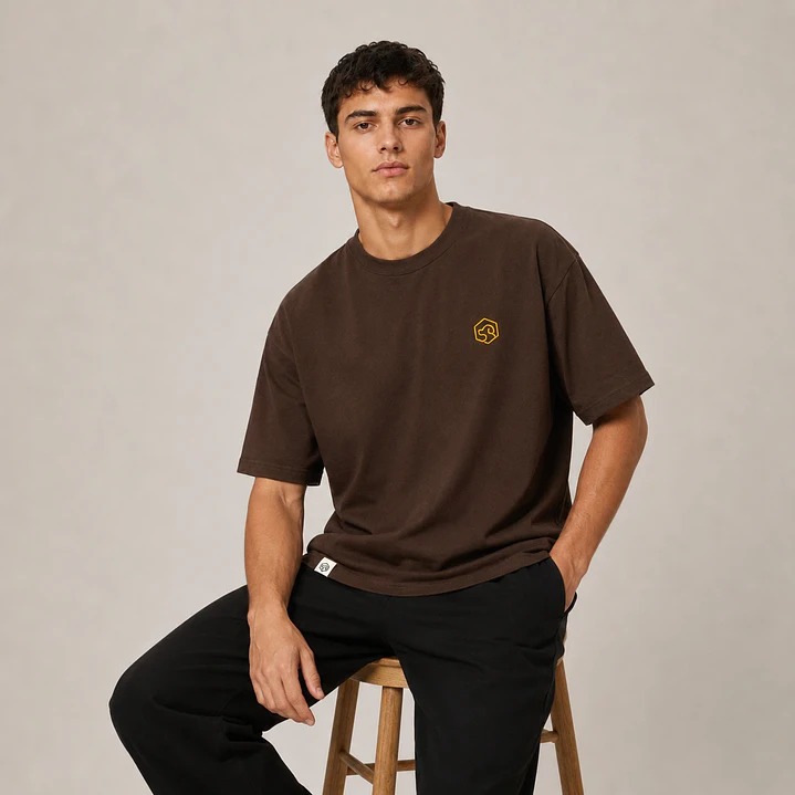 Camiseta básica premium bordado - Oversize 5