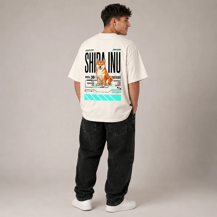 Camiseta Estampada Shiba Inu - Oversize 5
