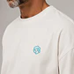 Camiseta básica Blanco hueso premium bordado - Oversize - Miniatura 2