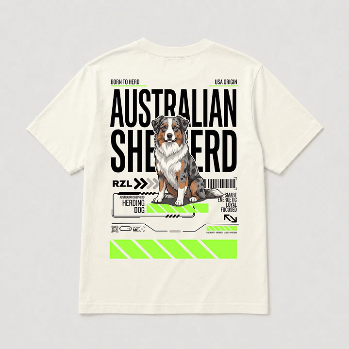 Camiseta Estampada Australian Shepherd - Regular 1
