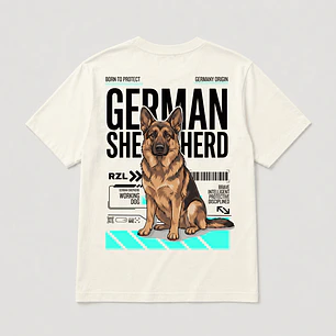 Camiseta Estampada German Shepherd - Regular