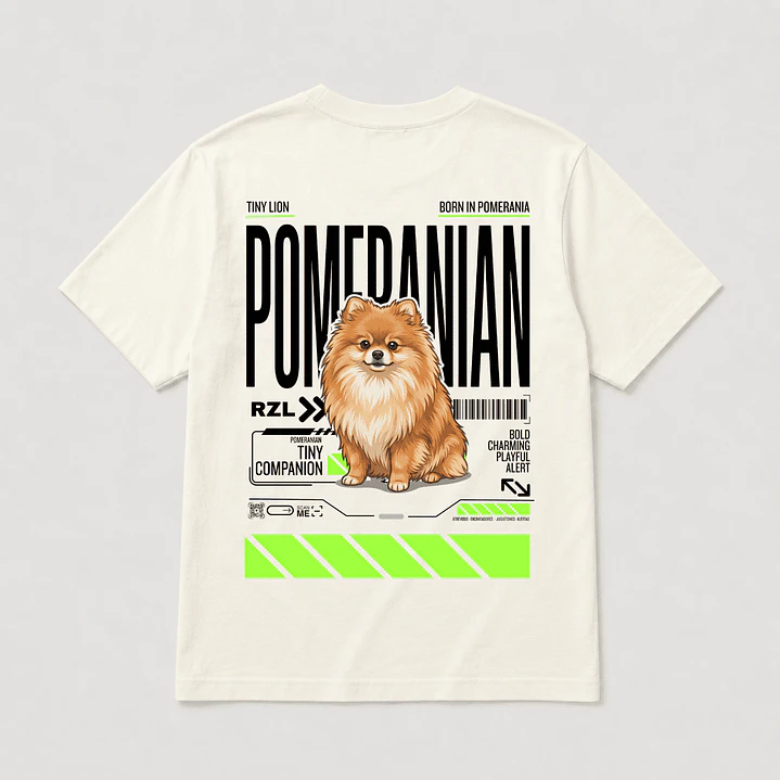 Camiseta Estampada Pomeranian - Regular 1