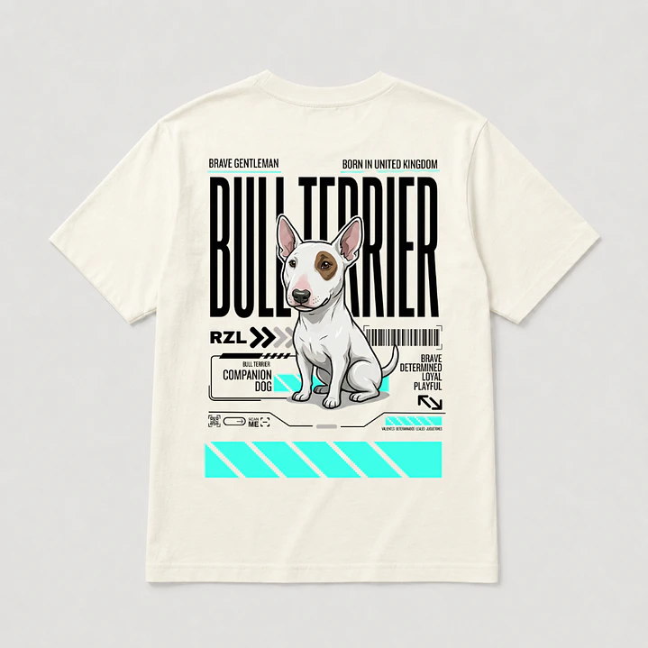 Camiseta Estampada Bull Terrier- Regular 1