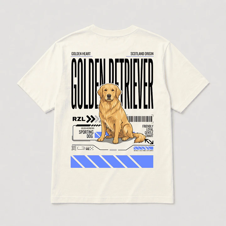 Camiseta Estampada Golden Retriever - Regular 1