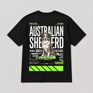 Camiseta Estampada Australian Shepherd - Regular