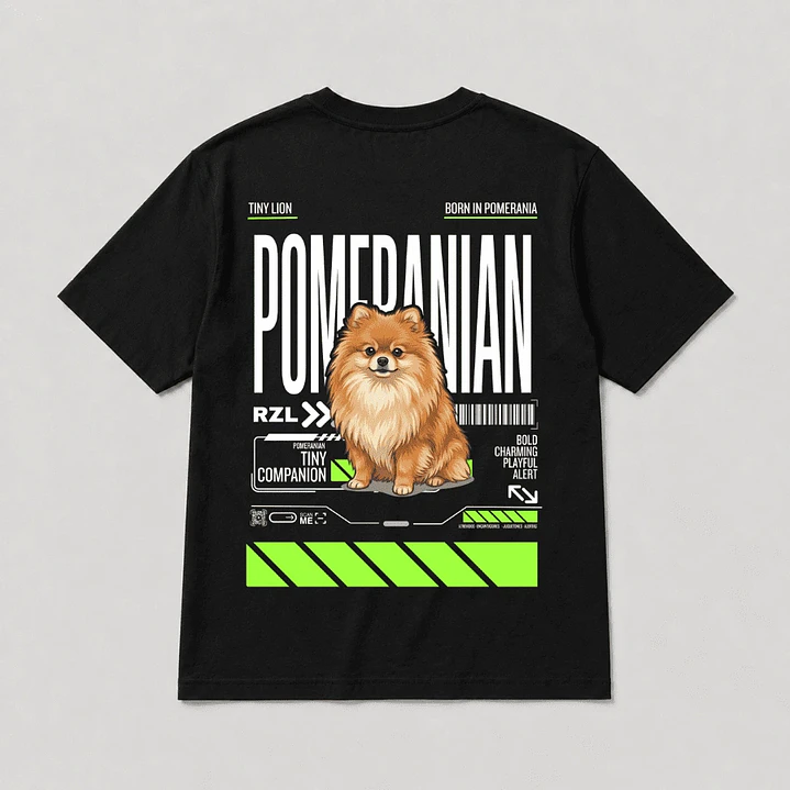 Camiseta Estampada Pomeranian - Regular 1
