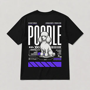 Camiseta Estampada Poodle - Regular