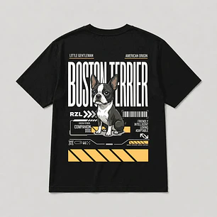Camiseta Estampada Boston Terrier- Regular