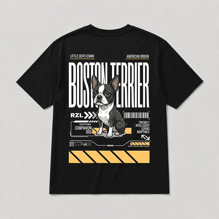 Camiseta Estampada Boston Terrier- Regular 1