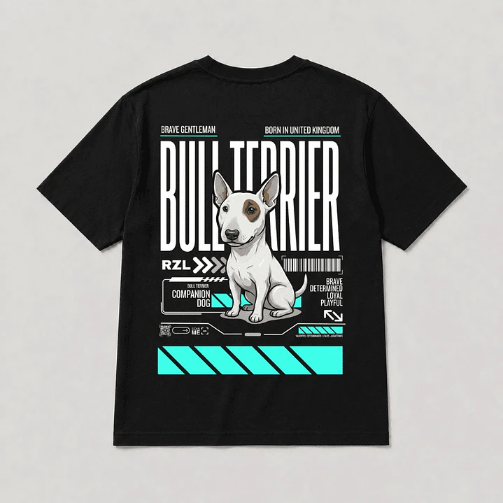 Camiseta Estampada Bull Terrier- Regular 4
