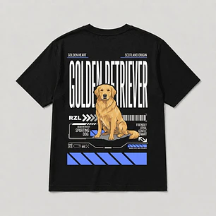Camiseta Estampada Golden Retriever - Regular