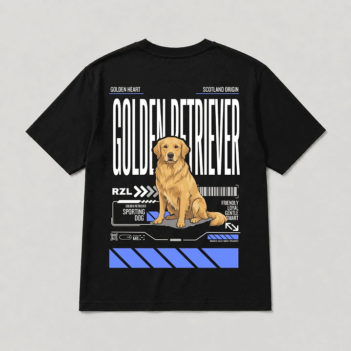 Camiseta Estampada Golden Retriever - Regular 1