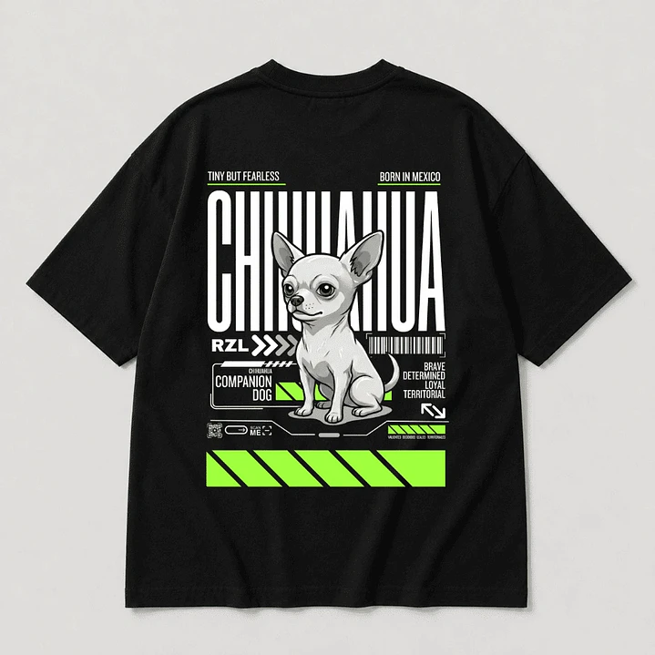 Camiseta Estampada Chihuahua - Oversize 4
