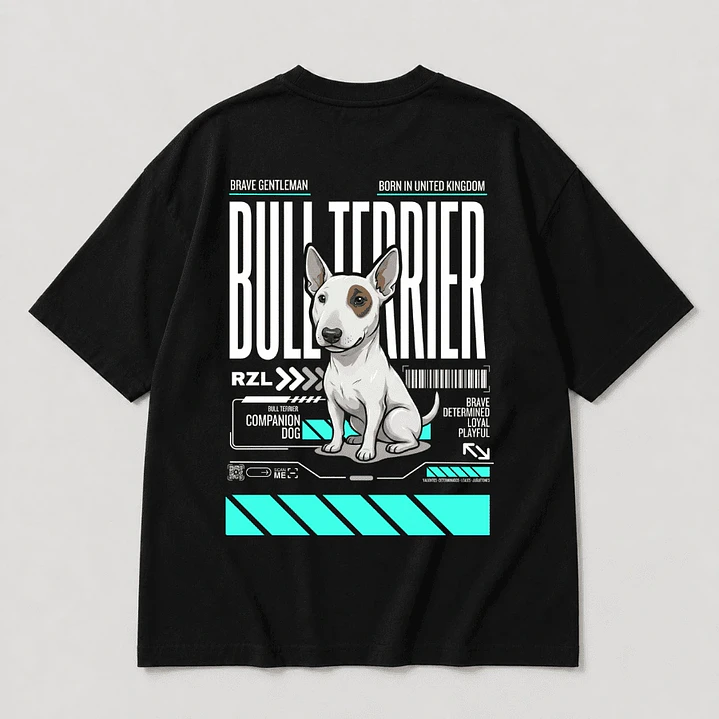 Camiseta Estampada Bull Terrier- Oversize 4