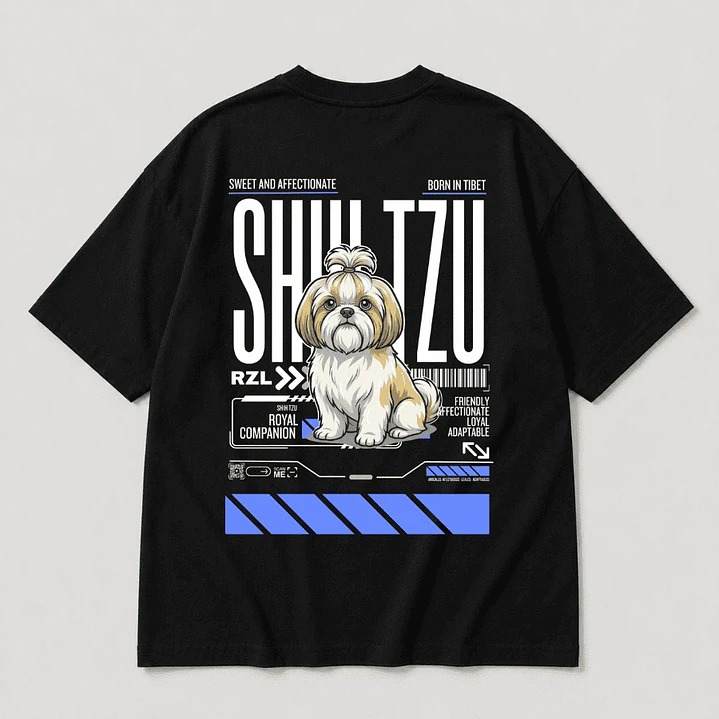 Camiseta Estampada Chih Tzu - Oversize 4