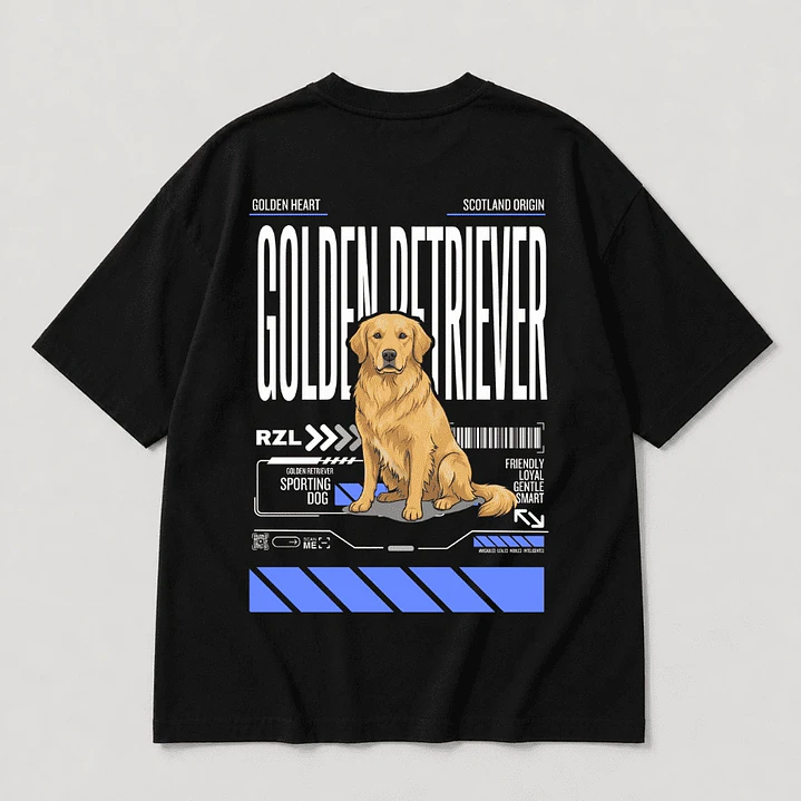 Camiseta Estampada Golden Retriever - Oversize 5