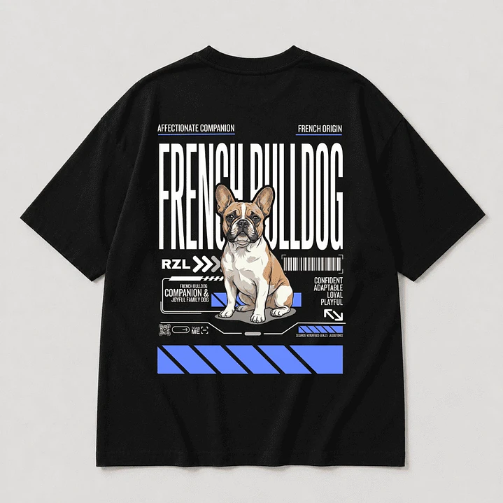 Camiseta Estampada French Bulldog - Oversize 5