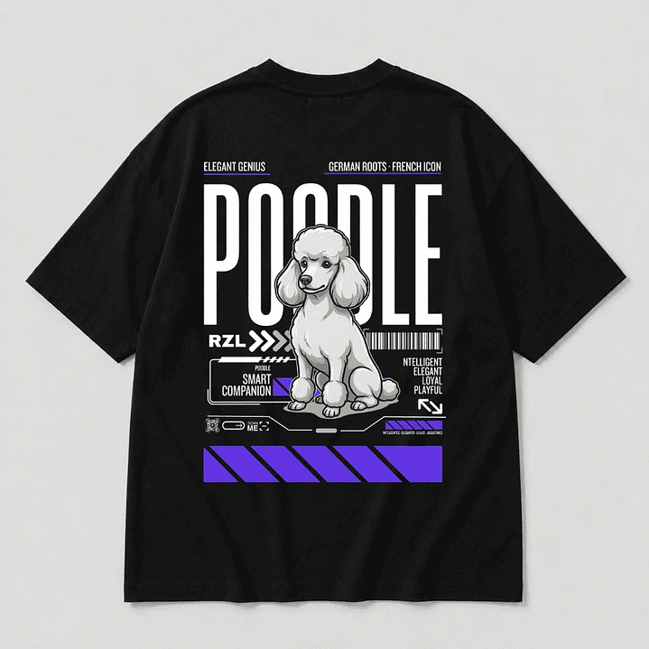Camiseta Estampada Poodle - Oversize 5