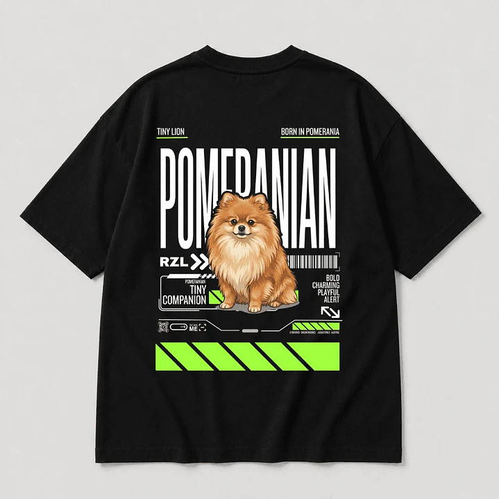 Camiseta Estampada Pomeranian - Oversize 5