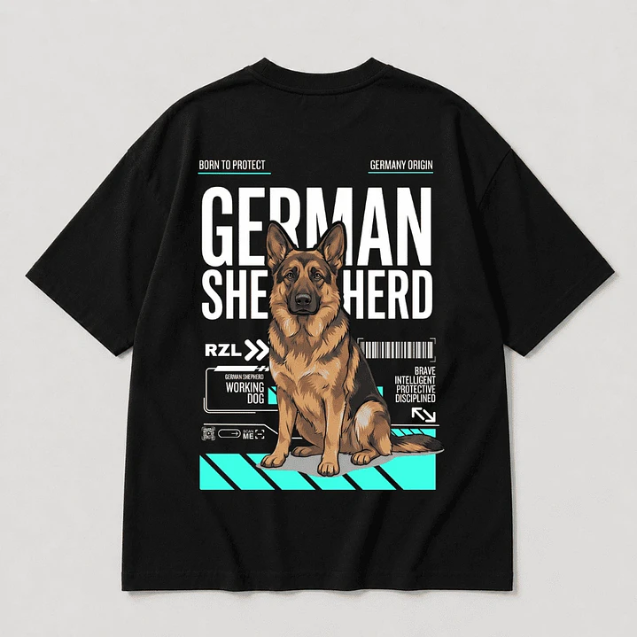 Camiseta Estampada German Shepherd - Oversize 4