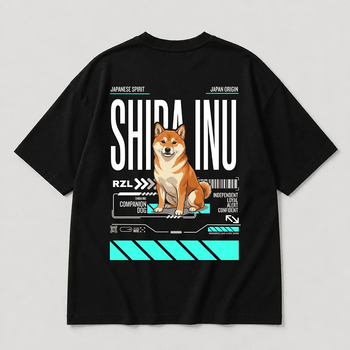 Camiseta Estampada Shiba Inu - Oversize 3
