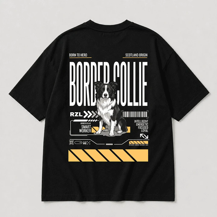 Camiseta Estampada Border Collie - Oversize 5